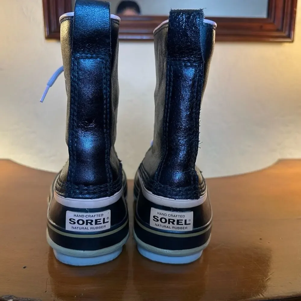 Sorel 1964 Premium Black Waterproof Felt Lined Snow Winter Boot Women's US 6